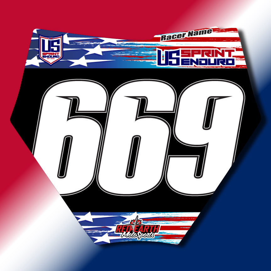 Custom Red Earth MotoSports number plate graphics
