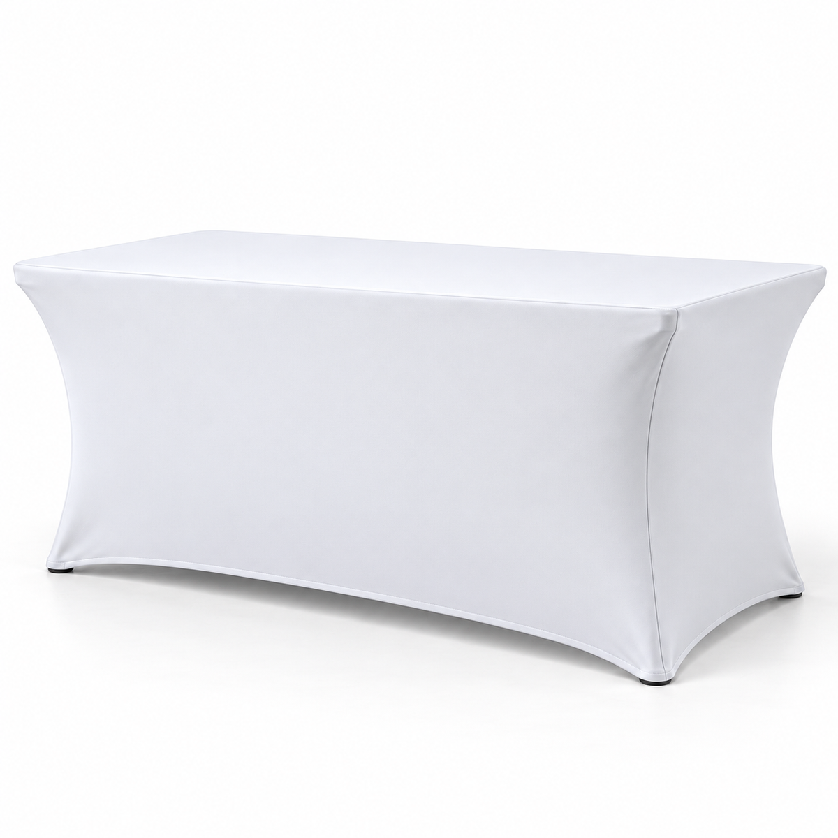 Illustrative unbranded 6 ft four-sided stretch tablecloth.