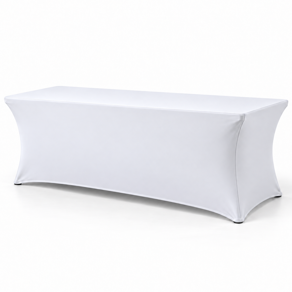 Illustrative unbranded 8 ft stretch tablecloth; construction reference.