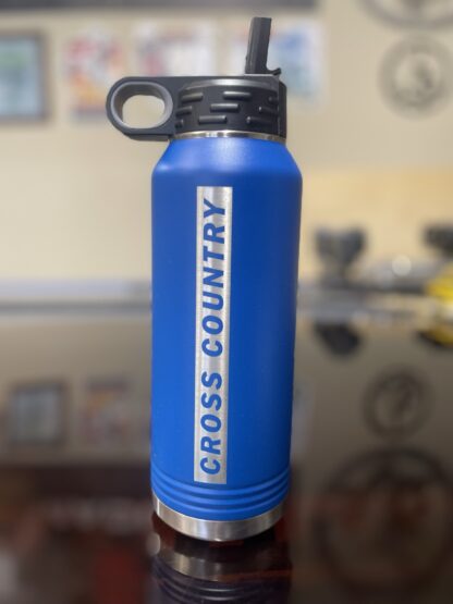 Laser Engraved 32oz Water Bottle Cross Country