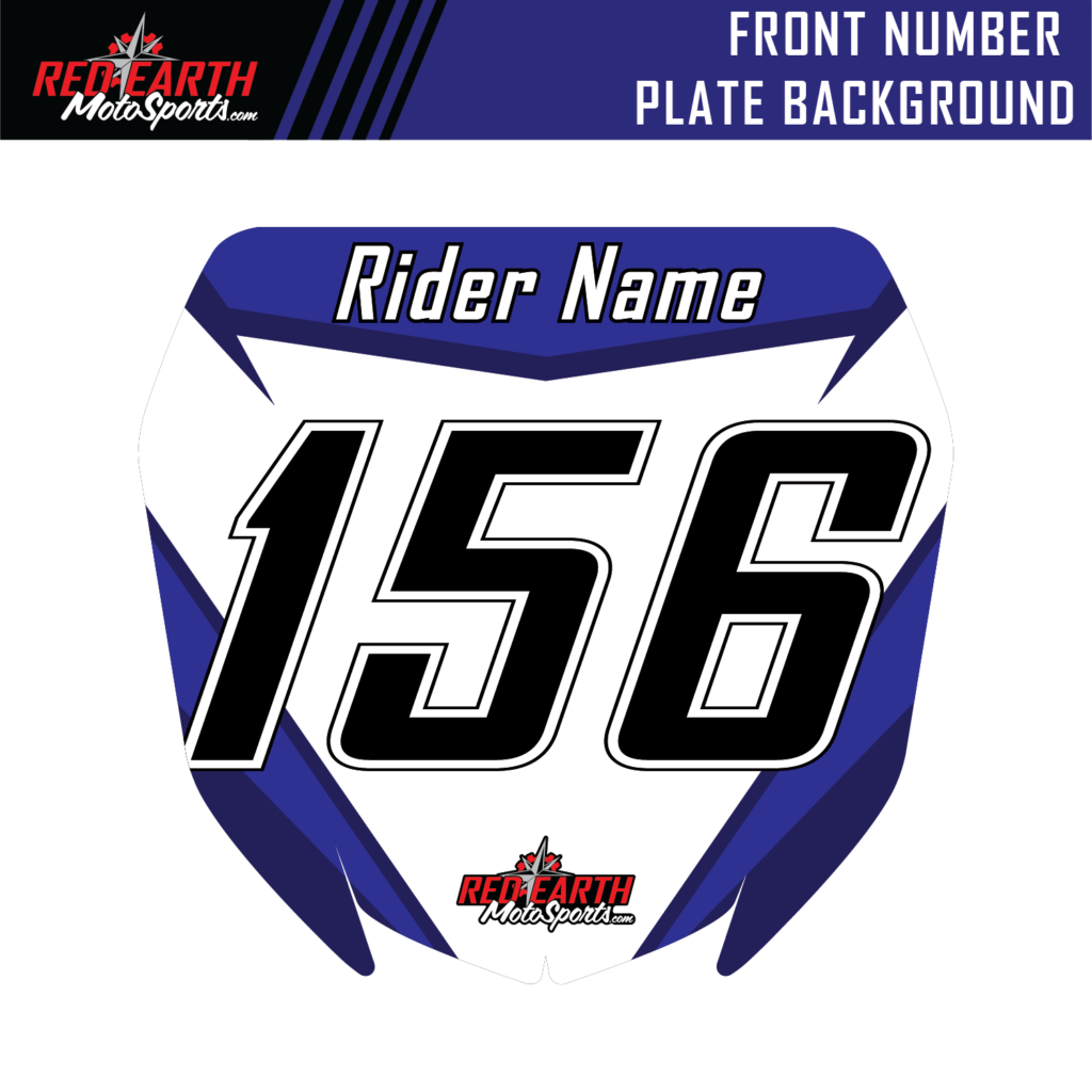 Custom – Front Number Plate Background Graphics – Red Earth Innovations